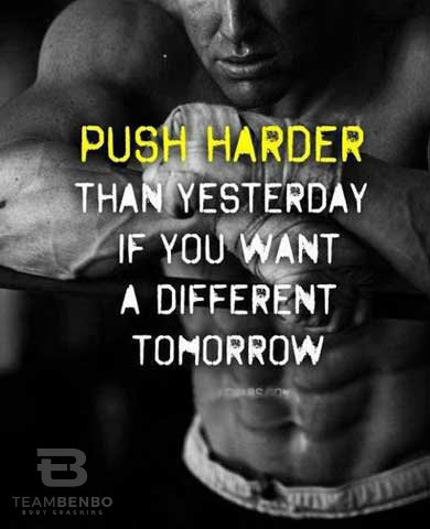 Push harder than yesterday